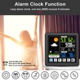 thumbnail image 3 of Billuyoard Estación meteorológica digital inalámbrica Reloj con pantalla táctil Snooze Termómetro interior Medidor de humedad Hogar Sala de Accesorios para electrodomésticos Negro, 3 of 6