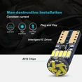 thumbnail image 3 of 10PCS T10 W5W Canbus Bulbs 194 LED 4014 SMD 15 LED Bulbs White Error Free Car Auto Wedge Interior Light Dome Map Trunk Lamp 12V, 3 of 6