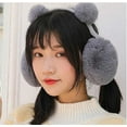 thumbnail image 5 of Amerteer Fluffy Earmuffs, Faux Fur Fluffy Earmuffs, Winter outdoor earmuffs for girls of all ages, Gray, 5 of 5