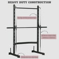 Soozier Adjustable Squat Rack with Pull Up Bar and Barbell Bar Bench