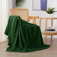 thumbnail image 4 of Sage Green Fleece Throw Blanket 50”×60” for Couch Sofa Bed,Super Soft Cozy Plush Microfiber Flannel Blanket with Stripes Design Lightweight for Adults,Woman,Girls, 4 of 5