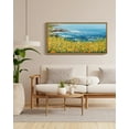 thumbnail image 5 of Drsoum 20x40in Natural Framed Landscape wildflowers Wall Art seascape Wall Prints Farmhouse Hallways Dining Rooms Bedroom Living Rooms Decor, 5 of 6