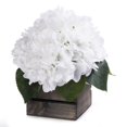 thumbnail image 5 of Enova Home  Artificial Silk Hydrangea Fake Flowers Arrangement in Wood Planter for Home Office Wedding Decoration Blue, 5 of 5
