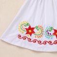 thumbnail image 5 of IBTOM CASTLE Toddler Kids Girls Summer Floral Embroidered Birthday Party Dress 12-18 Months White, 5 of 8