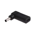 thumbnail image 1 of Charger Angled USB Adapter / Female Type C to Male Connector 4.5 x 3.0mm Plug Black, 1 of 3