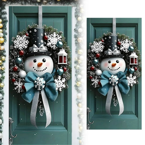 Christmas Snowman Door Decoration, Hanging Ornament for Indoor & Outdoor Holiday Décor