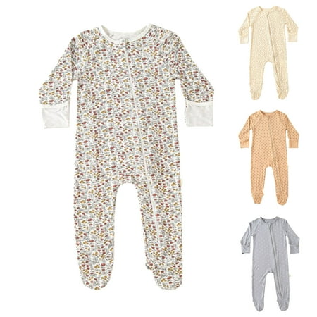 

MAXCOZY 0-24M Baby Boys Girls One Piece Zip-up Jumpsuit Coverall Sleep and Play Footie/Onesie Pajamas