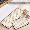 thumbnail image 5 of 2-Piece Kitchen Mat Set Non Slip Washable Floor Mats Decorative Rugs for Kitchen Sink Laundry Pink Roses and Bows Pattern, 5 of 7