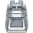 thumbnail image 2 of DAKIMOE Clear Backpack Heavy Duty PVC Transparent Backpack Waterproof Large Clear Book Bag See Through Backpack for Teenager Women Men College Work Travel Stadium Approved, 2 of 7