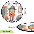 thumbnail image 2 of Pumpkins Gnome Funny Christmas Tree Mats Waterproof Tree Skirt, Halloween Elements Xmas Tree Stand Tray Mat Floor Protector Pad for Holiday Party Decoration, 28.3", 2 of 6