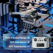 Contixo F28 Stratus Max 4K Aerial Drones for Adults with Camera, 2-Axis Gimbal Drones for Adults with Remote & Case, Gray