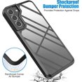 thumbnail image 5 of Casus Shockproof Bumper Hard Clear Back Cover Case Compatible for Samsung Galaxy S22 - Black, 5 of 7