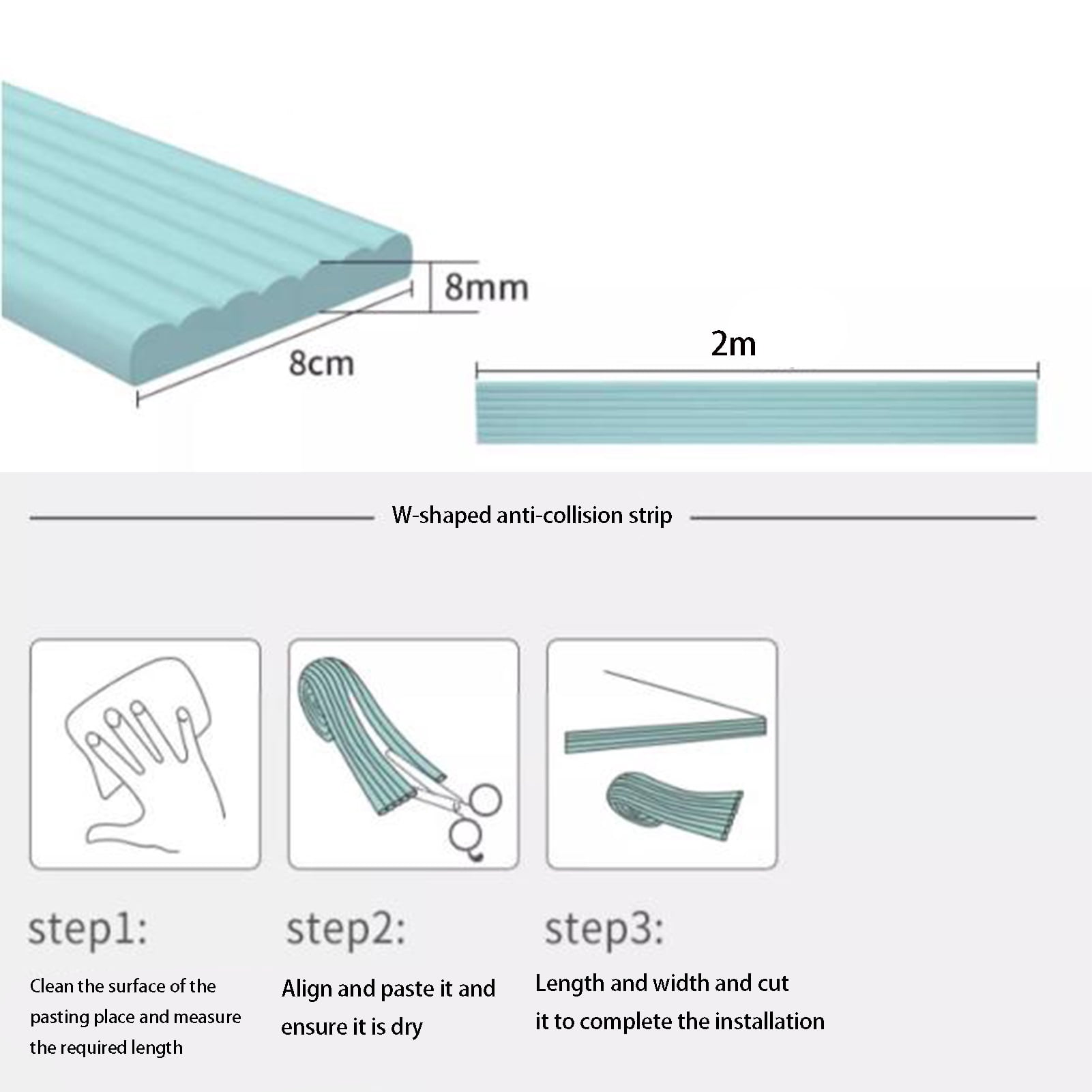 Edge protection made of foam, foam safety strips, multifunctional edge protection for the corners, extra-wide soft rubber foam padding