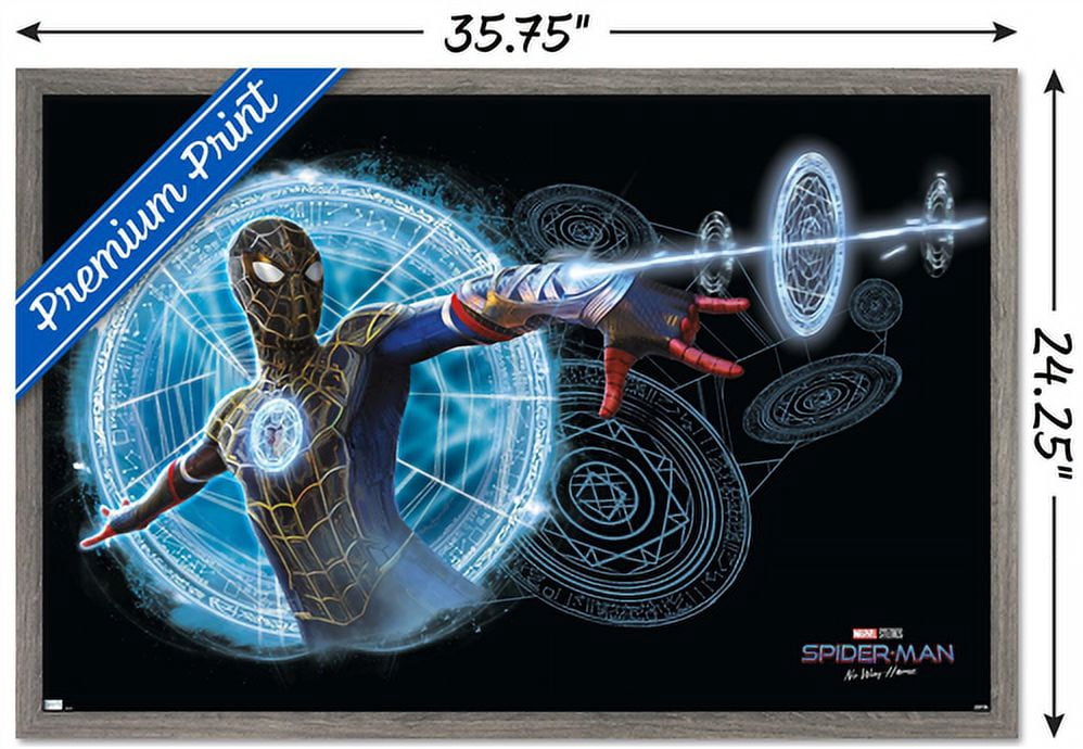 Marvel Spider-Man: No Way Home - Magic Wall Poster, 22.375" x 34", Framed