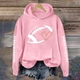 thumbnail image 5 of YVNAURA Plus Size Fleece Hooded Sweatshirt for Women Football Pullover with Pockets Oversized Fall 2026 Hoodie Cozy Game Day Top Casual Warm Sweater, Pink,XXXL, 5 of 9