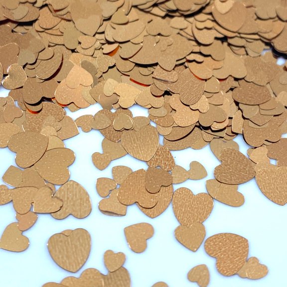 Gold Heart Shape Glitter Confetti (1oz = 28g)