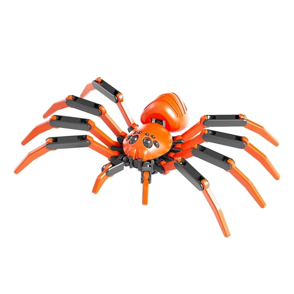 Titan Spider Toys - 3D Printed Spider Fidget Toys for Boys, Multi-Jointed Realistic Spiders with Suction Cup, Movable Cool Gadget Orange