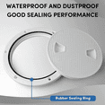 thumbnail image 3 of 2X Circulaire Non Inspection Hatch-Boat Hatch Plaque de Pont avec Couvercle Amovible pour RV Kayaks de Bateau de Mer-4inch Blanc, 3 of 5
