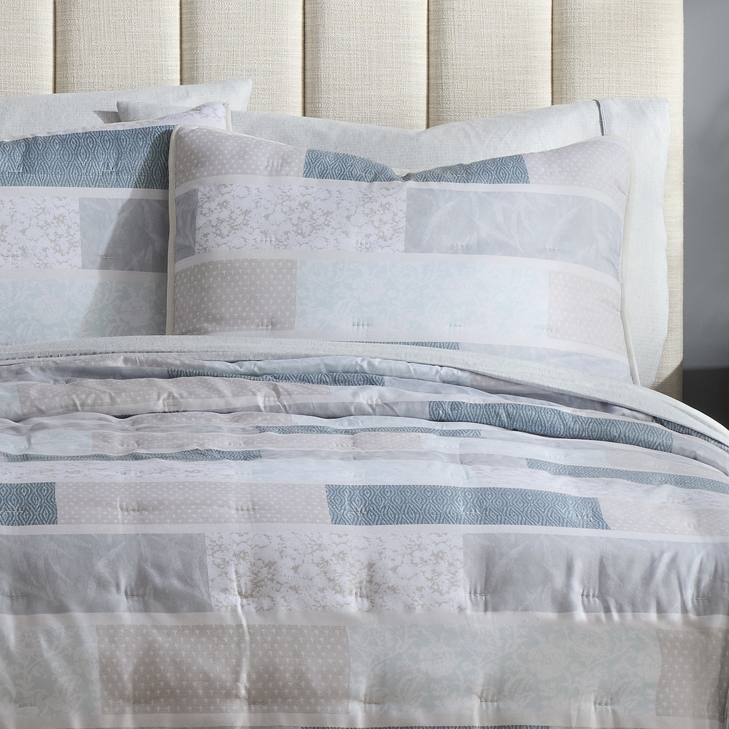 Martex Arcadia Twin Quilt Set, Multi-Color, Lightweight, Reversible, 2-Pc Bedding