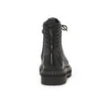 thumbnail image 3 of Vince Camuto Prellar Black Quilted Leather Lace Up Combat Fashion Ankle Boot (Black, 5), 3 of 5