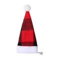 thumbnail image 2 of Mini set de sombrero navideño pack de 10 | Decoración de botella de vino de tela roja, un pequeño sombrero para vajilla, portautensilios, recuerdo para la fiesta | Adorno navideño festivo, 4,72 en, 2 of 7