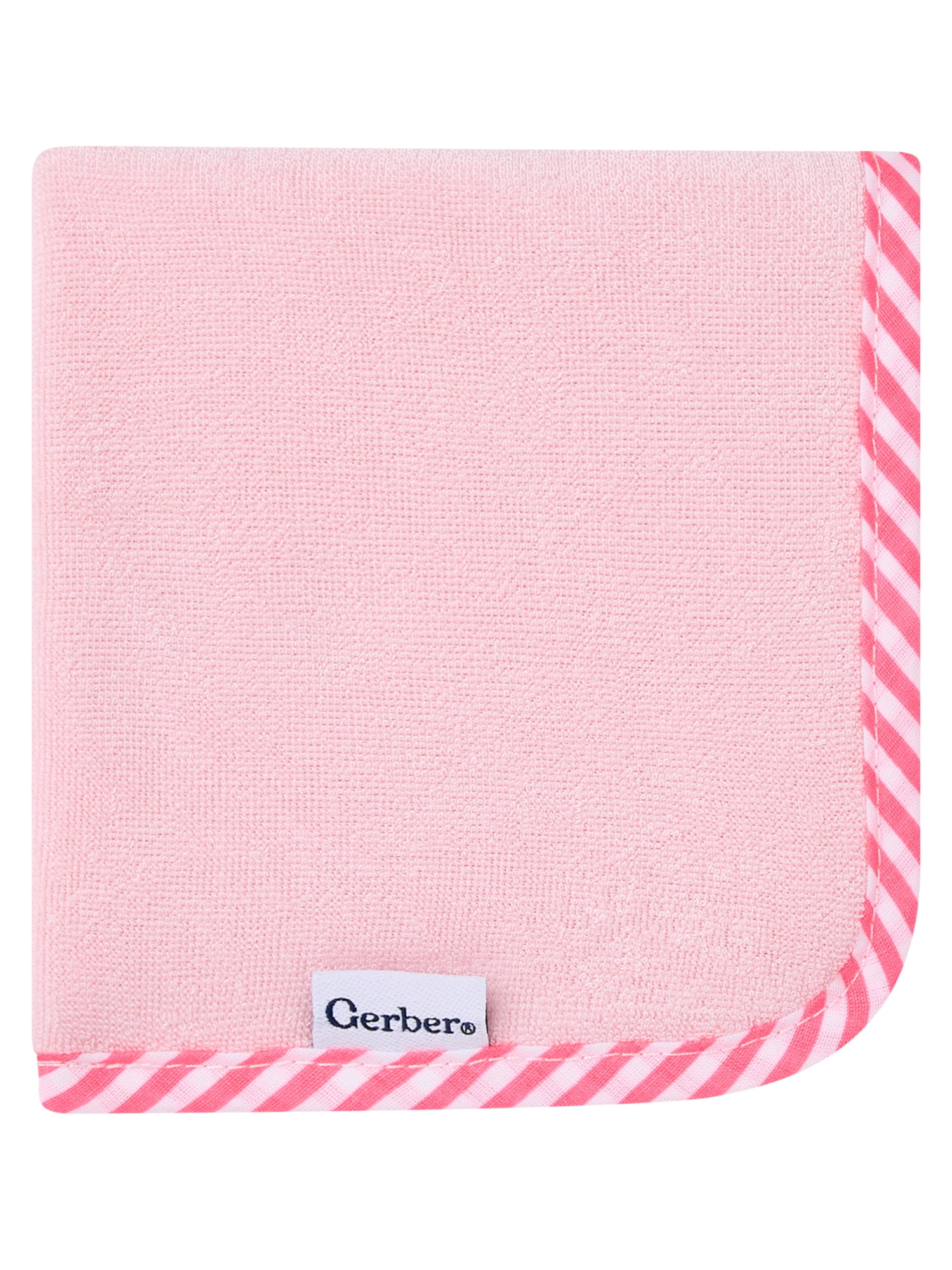 Gerber Baby Girl Pink Absorbent Knit Terry Washcloth, 6-Pack, One Size