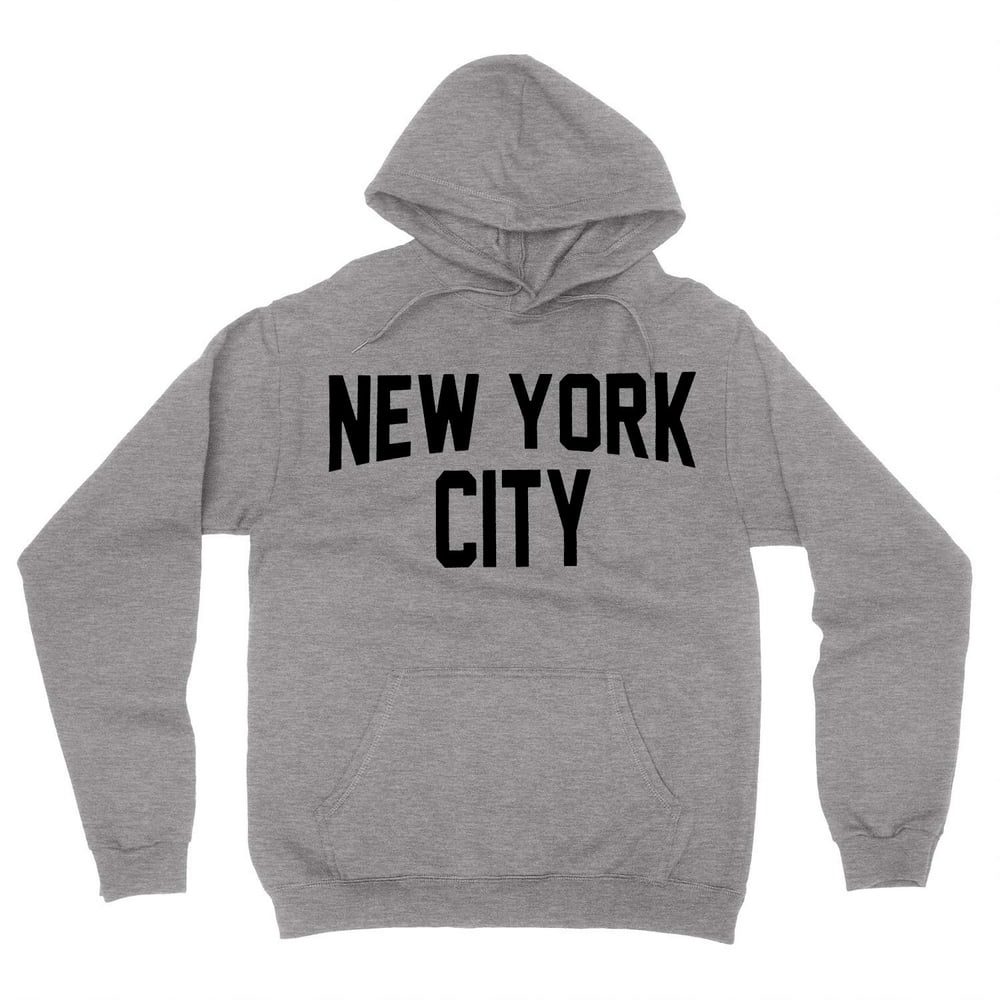 NYC Factory New York City Hoodie Men's Shirt Gray & Black Screen
