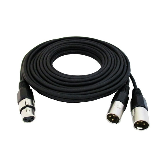 Audio2000'S ADC2035 Dual XLR Male to XLR Female Balanced Audio Cable, 20 Feet