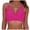 Hot Pink, variant on Qiopertar Women's Cross Front Swimsuit Top Swimwear Bathing Suit Crop Top Casual Pool Beach Vacation Halter Bikini, Black L