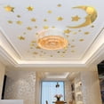 thumbnail image 4 of Cheers Removable 3D Acrylic Mirror Surface Moon + 38Pcs Stars Wall Sticker Home Decor, 4 of 7