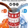 thumbnail image 3 of Christmas 30oz Handheld Travel Tumbler with Handle – Double Wall Stainless Steel Insulated Cup, Flip Straw Lid, Leak-Proof & BPA-Free for Hot and Cold Drinks – Durable Coffee & Juice Mug Black, 3 of 7