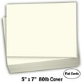 thumbnail image 2 of Hamilco Cream Colored Cardstock Thick Paper - Blank Index Flash Note & Post Cards - Greeting Invitations Stationary - Flat 5 X 7" Heavy..., 2 of 9