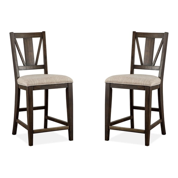 Magnussen Westley Falls Counter Chair with Upholstered Seat (Set of 2)