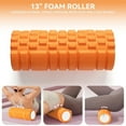 thumbnail image 4 of 5 in 1 Foam Roller Set, Trigger Point Foam Roller, Yoga Stick, Massage Ball, Resistance Band for Whole Body, Orange, 4 of 7