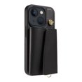 thumbnail image 3 of ELEHOLD Wallet Case for iPhone 13, PU Leather Flip Case with Crossbody & Wrist Strap,Full Protection Case with Card Slots & Kickstand,Black, 3 of 7