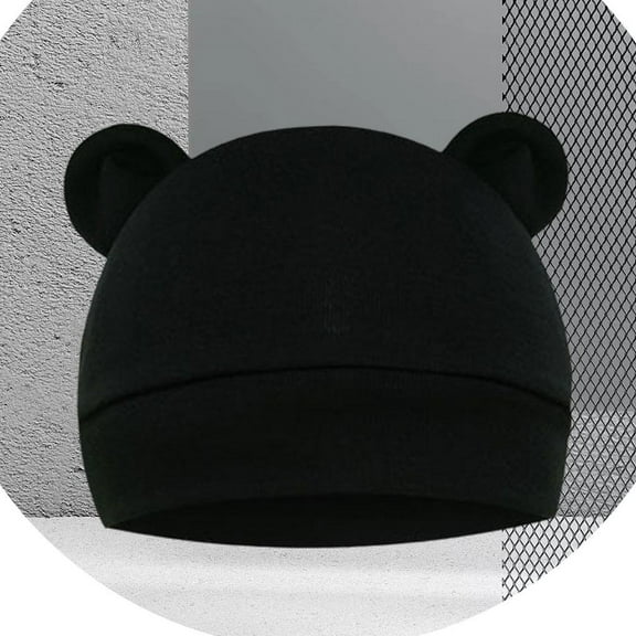 SSKFHGI Blue-Gray One-Size Baby Fetal Hat With Ears Baby Pullover Hat Baby Bear Hat Newborn Hat Thin