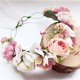 thumbnail image 2 of Corona floral Diadema Guirnalda de flores JanHm Tocado floral Boho con cinta Fiesta Boda Festival Rosa, 2 of 4