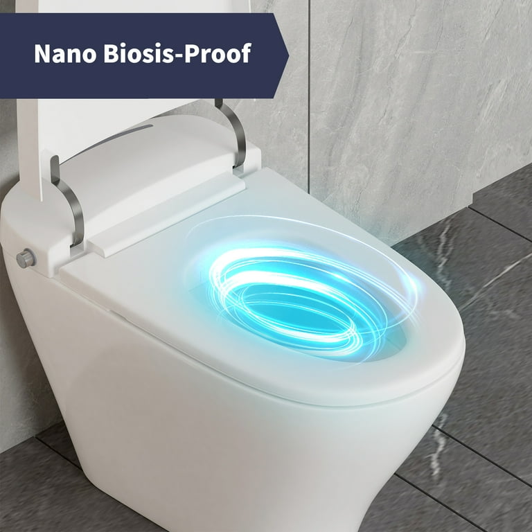 ZAFLY Small Smart Toilet Bowl with Auto Flush, One-Piece Bidet