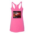 thumbnail image 2 of 1971 Hemi Plymouth Cuda American Muscle Car | Womens Cars and Trucks Premium Tri-Blend Racerback Tank Top, Vintage Pink, Small, 2 of 3