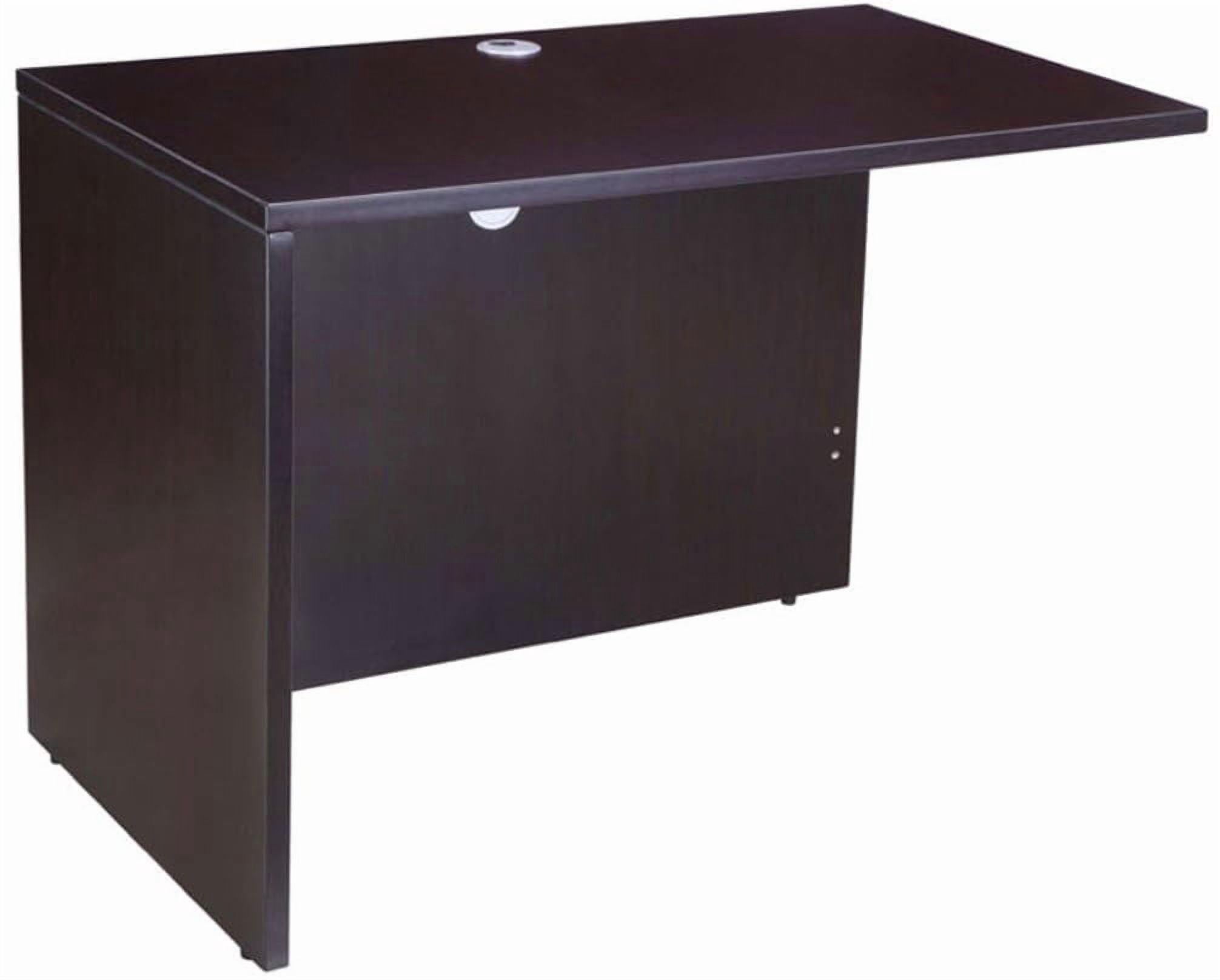 Boss Office Products L-Shape Desk with 2 Pedestals in Mocha