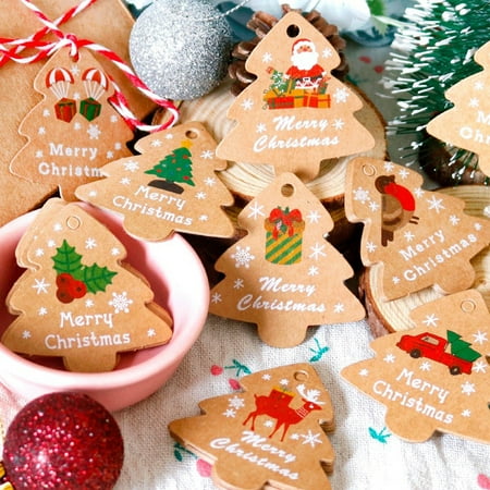 

1 Set Christmas Tree Pendant Wide Application Lightweight Paper Adorable Christmas Tree Pendant Ornaments for Party