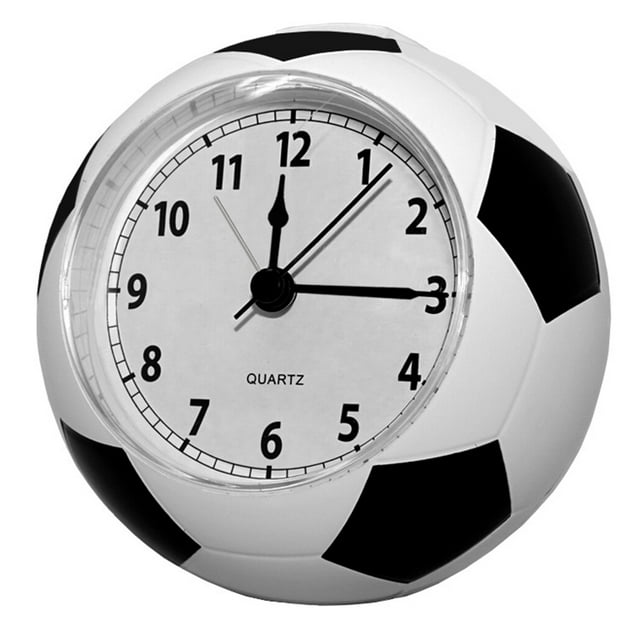 EastVita Portable Cartoon Alarm Clock Football Shape Design Mute Desktop Alarm Clock for Student Kids Children
