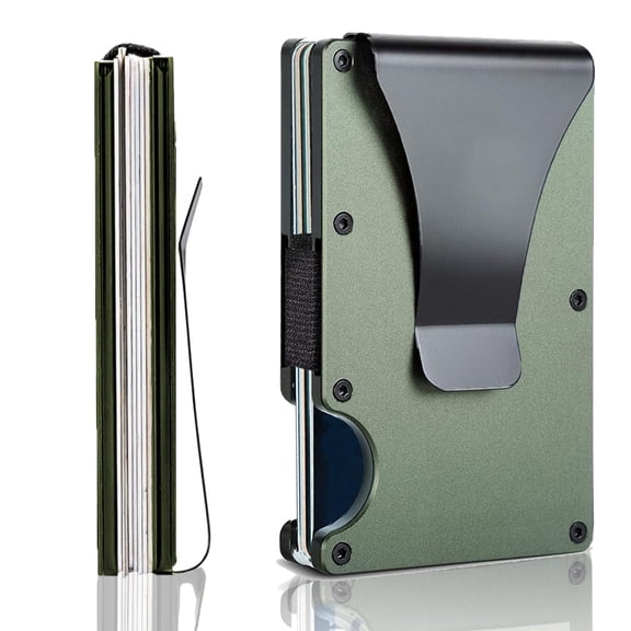 Lanola Wallet with RFID Blocking for Men,Slim Credit Card Holder with Aluminum Money Clip Wallet for Men and Women,Metal Wallets for Mens Front Pocket as Gifts