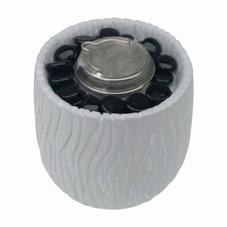 DecoFire Willow Gray Ceramic 6 in. Tabletop Torch 1 pk