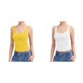 thumbnail image 1 of (2-Pack) Rinsvye -Border Tank Top Women Summer Slim Fit Basic Camisole Pure Color Layering Piece Seamless Casual Sleeveless Shirt, 1 of 4