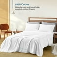 thumbnail image 2 of 900 Thread Count 4 Piece Quality Sheet Set 12 Inch Deep Pocket 100% Egyptian Cotton Color White Solid Size Twin, 2 of 7