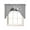 Gray, variant on Grey Moon Swag Curtains for Kitchen Modern Abstract Minimalist Stars Artwork Valances for Windows Rod Pocket Small Window Treatment Short Topper for Cafe Bedroom Bathroom Living Room Decor 56x36 Inch