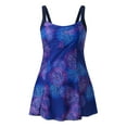 thumbnail image 5 of zaveiop Bathing Suits Tummy Control Womens Mesh Swimdress One Piece Swimsuits for Women Athletic Swimwear (Purple, XXL), 5 of 8