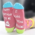 thumbnail image 6 of Aellinatey Stylish Birthday Party Wear Cotton Socks for Adults Teen Girls 18 to 21 Years, 6 of 13
