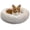 Oyster, variant on Best Friends by Sheri Patterned Lux Faux Fur Calming Donut Dog Bed, Gray, Medium, 30x30